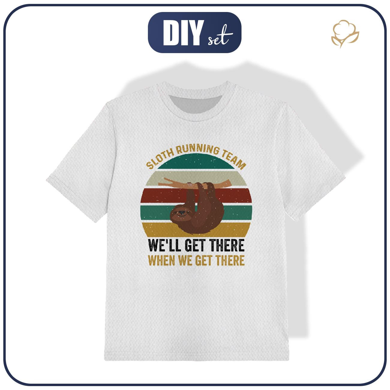 SPORTOVNÍ DĚTSKÉ TRIČKO - SLOTH RUNNING TEAM / Weiß (128/134)