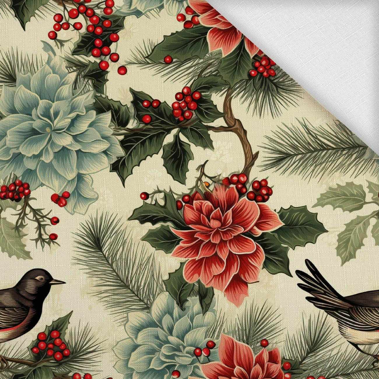 Vintage Christmas wz.18 - Tkanina na ubrusy Vintage Christmas wz.18 - Tkanina na ubrusy