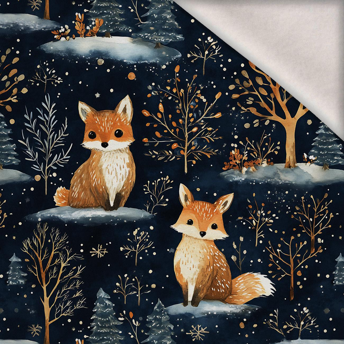 WINTER ANIMALS WZ.6 - teplákovina počesaná s elastanem ITY