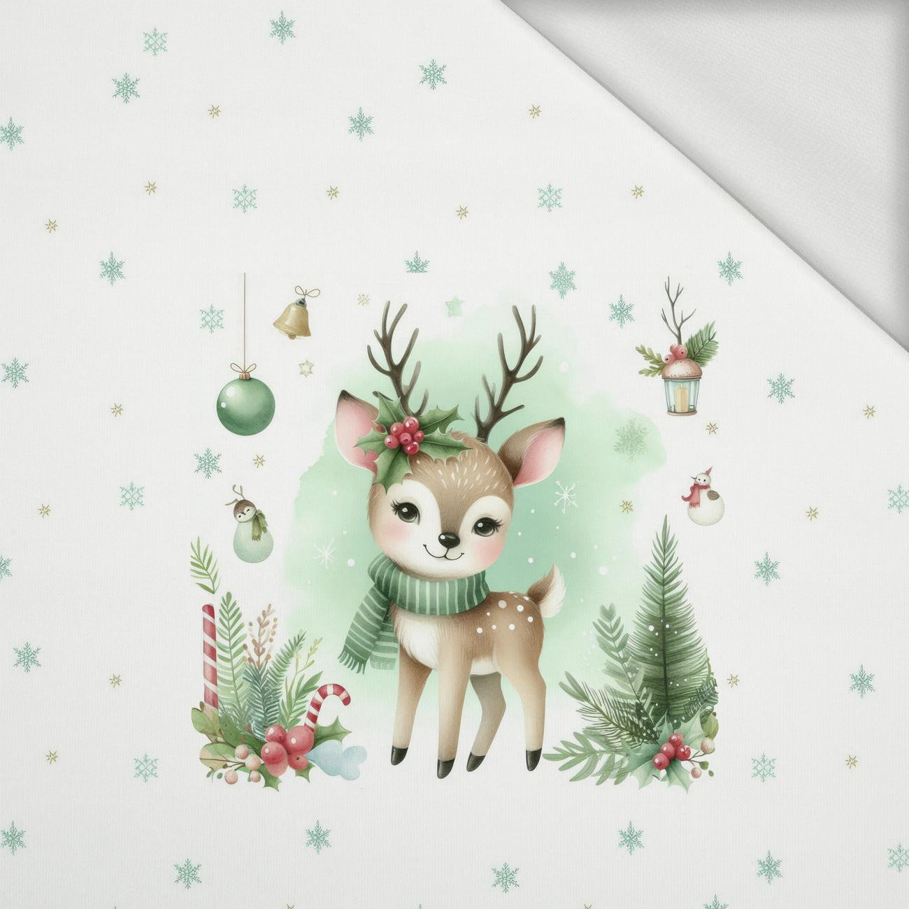 WINTER ANIMALS wz.9 - panel (60cm x 50cm) teplákovina