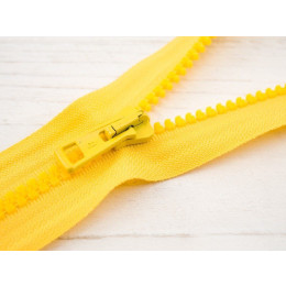 Kostěný zip 60cm dělitelný - citronový B-29