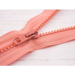 Kostěný zip 60cm dělitelný - broskvový B-11