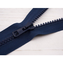 Kostěný zip 40cm dělitelný  - navy B-19