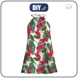 ŠATY "DALIA" MINI - ANTHURIUM - Sada šití