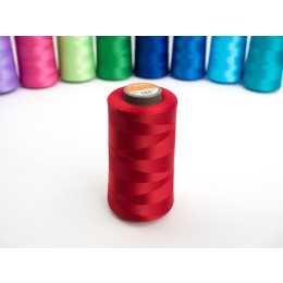 Nitě 5000M overlock elastické -ČERVENÉ