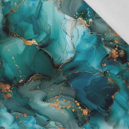 alcohol ink wz.10 TEAL - tkanina bawełniana