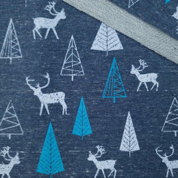 TURQUOISE REINDEERS / jeans - teplakovina