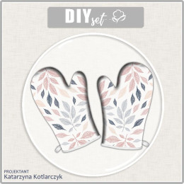 KUCHYŇSKÉ RUKAVICE - PASTELOVÉ LISTY