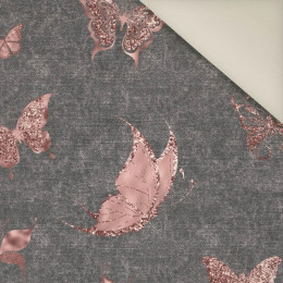 MOTÝLI (BROKÁTOVÍ MOTÝLI) / ACID WASH šedý- Potahový velur 