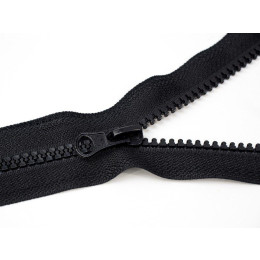 Kostěný zip 50cm dělitelný - ČERNÁ