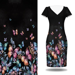 BEAUTIFUL BUTTERFLY WZ. 4 - panel pro šaty krep