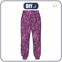Dámské joggery (NOEMI) - NEON ZEBRA Vz. 1 - Sada šití