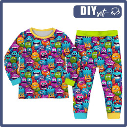 DĚTSKÉ PYŽAMO "MIKI" - CRAZY MONSTERS VZ. 3 - Sada šití