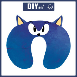 POLŠTÁŘ NA KRK - BLUE HEDGEHOG - sada šiti