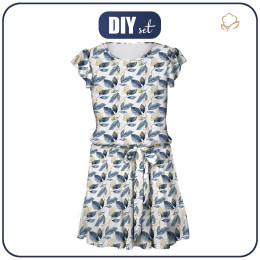 ŠATY "EMMA" - RETRO FLOWERS VZ. 5 - Jersey viskózový s elastanem 