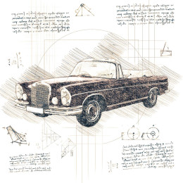 RETRO AUTO VZ. 4 - panel (75cm x 80cm)