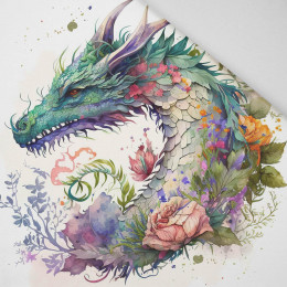 WATERCOLOR DRAGON - Paneel (60cm x 50cm) Panama 220g