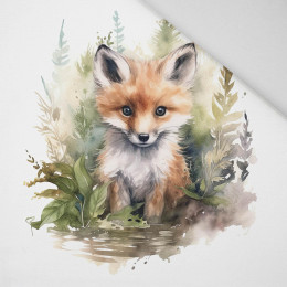 WATERCOLOR FOX - Paneel (75cm x 80cm) Panama 220g