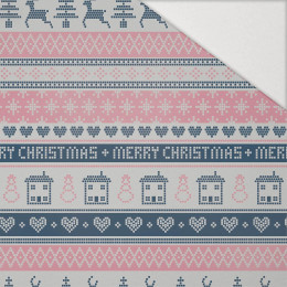 MERRY CHRISTMAS VZ. 2 (NORSKÉ VZORY) - Hydrofobní česaná teplákovina