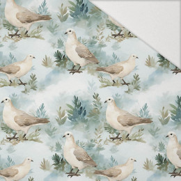 PASTEL BIRDS VZ. 2 - Hydrofobní česaná teplákovina