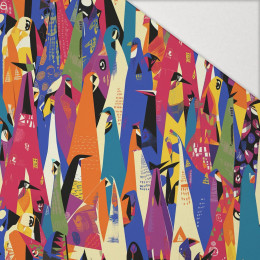 GEOMETRIC PENGUINS - Hydrofobní česaná teplákovina