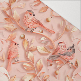 PINK BIRDS - Hydrofobní česaná teplákovina