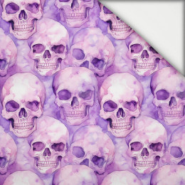 PASTEL SKULL - lehký, česaný úplet