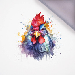 WATERCOLOR ROOSTER - panel, softshell (60cm x 50cm)