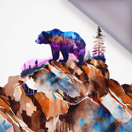 BEAR ON A ROCK - Panel (75cm x 80cm), softshell 