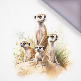 WATERCOLOR MEERKAT - Panel (75cm x 80cm), softshell 