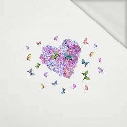 HEART / Květiny a motýli - panel (60cm x 50cm) teplákovina