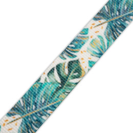 Nosný tkaný popruh - MONSTERA wz. 4 / bily / Velikost na výběr