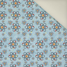 VESMÍRNÉ ATOMY (CESTA DO VESMÍRU) / ACID WASH AZUROVÝ- Potahový velur 