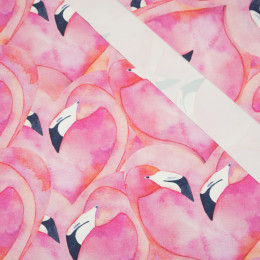 Růžový Plameňáci  - tkanina voděodolná