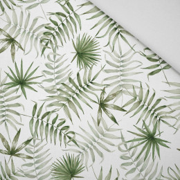 TROPICKÉ LITSI vz. 3 / bílý (JUNGLE) - Bambusová tkanina 170g