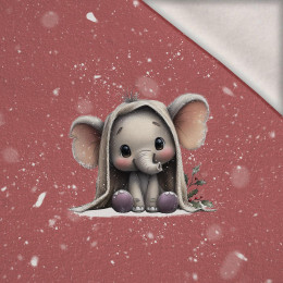 WINTER ANIMALS wz.16 - panel (60cm x 50cm) teplákovina počesaná s elastanem ITY