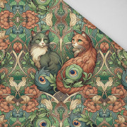 ART NOUVEAU CATS & FLOWERS VZ. 3 - Paneel (75cm x 80cm) Panama 220g