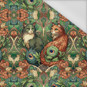 ART NOUVEAU CATS & FLOWERS VZ. 3 - Panel (75cm x 80cm) Voděodolná tkanina Oxford