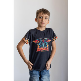 DĚTSKÉ TRIČKO - DRAGON VZ. 1 / černá - single jersey ITY