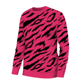 DÁMSKÁ MIKINA (HANA) BASIC - ZEBRA / B-25 - FUCHSIE - teplákovina