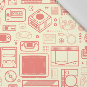 HRY (retro) / vanilkový - bavlněná tkanina