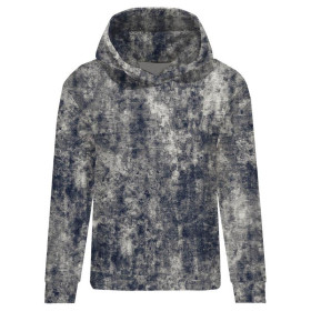 DÁMSKA MIKINA (POLA) CLASSIC S KAPUCÍ  - GRUNGE (navy) -  teplákovina