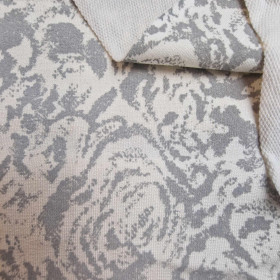 RŮŽ / ŠEDÁ - viskózový úplet