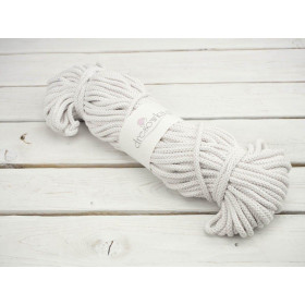 Šňůra bavlněná kulatá  8mm - KLUBKO - BÍLÁ