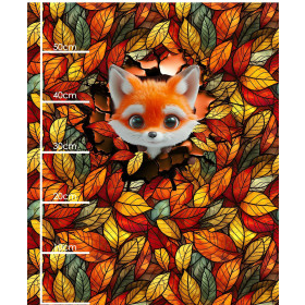 ANIMALS CRACKED wz.7 (FOX) - panel (60cm x 50cm) Voděodolná tkanina Oxford
