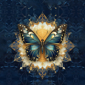 ANIMALS MANDALA wz.13 (butterfly) - Panel (75cm x 80cm) Voděodolná tkanina Oxford