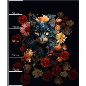 ANIMALS MANDALA wz.7 - panel (60cm x 50cm) teplákovina počesaná s elastanem ITY