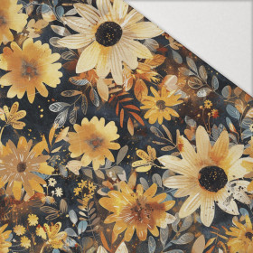 AUTUMN FLOWERS VZ. 9 - Hydrofobní česaná teplákovina
