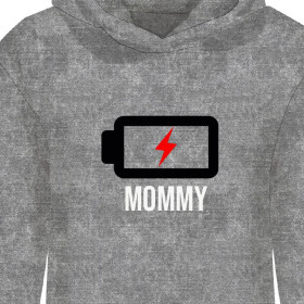 DÁMSKA MIKINA (POLA) CLASSIC S KAPUCÍ - BATERIE -  teplákovina