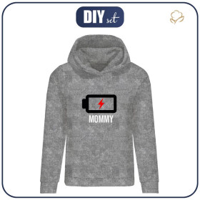 DÁMSKA MIKINA (POLA) CLASSIC S KAPUCÍ - BATERIE -  teplákovina